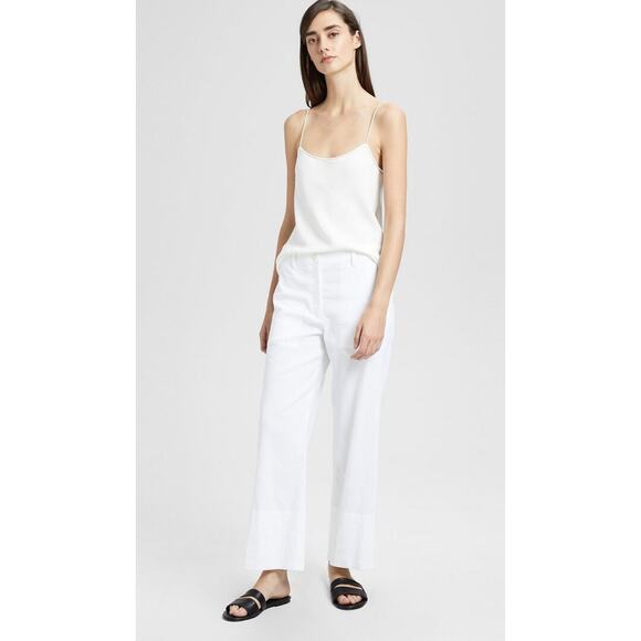 Theory Organic Crunch Linen Fluid Pant - Picture 1 of 13